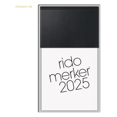 Rido Tischkalender Merker 10,8x20,1cm PP schwarz 2025