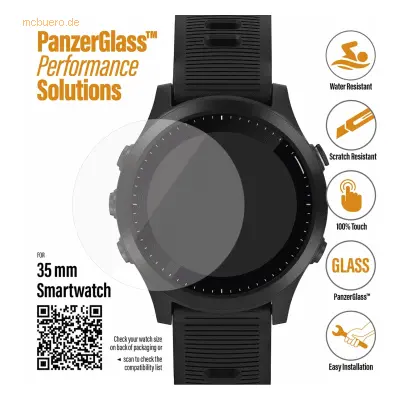 PanzerGlass PanzerGlass für Smartwatch Garmin 35 mm z.B. Forerunner 24