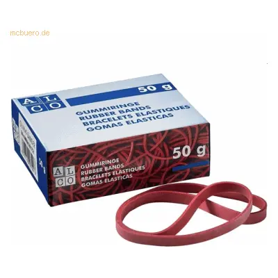 Alco Gummiband Naturkautschuk 10x150mm rot 50g