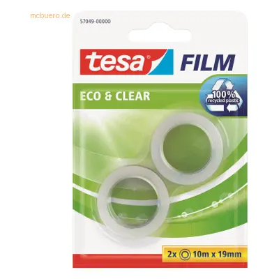 6 x Tesa Klebefilm tesafilm Eco&Clear 19mmx10m 2 Stück (Blister)