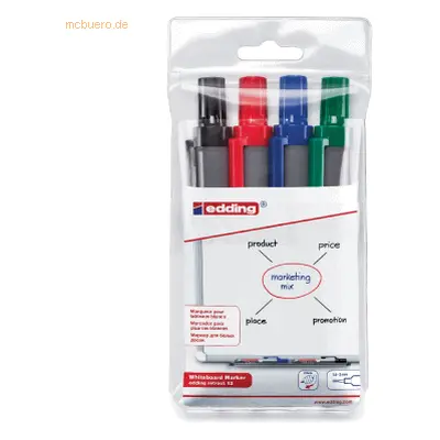 Edding Whiteboardmarker edding retract 12 nachfüllbar 1,5-3mm sortiert