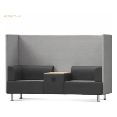 Rocada Sitzsofa Be Soft Doppelsitz + Tisch grau