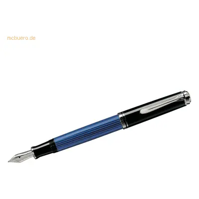 Pelikan Kolbenfüllhalter Souverän M405 Feder B schwarz/blau