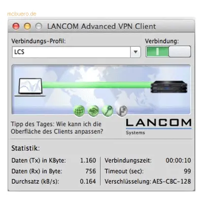 LANCOM Systems LANCOM Advanced VPN Client (MAC, Bulk 10) - EMail Versa