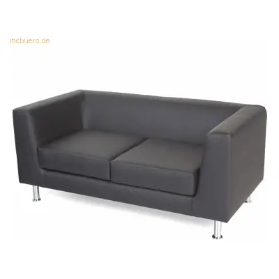 Rocada Wartezimmer-Sofa 2-Sitzer Kunstleder schwarz