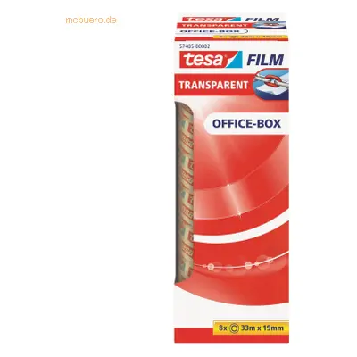 12 x Tesa Klebefilm tesafilm transparent 19mmx33m 8 Rollen