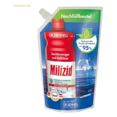 Dr. Schnell Sanitärreiniger / Kalklöser Milizid Konzentrat Refill-Beut