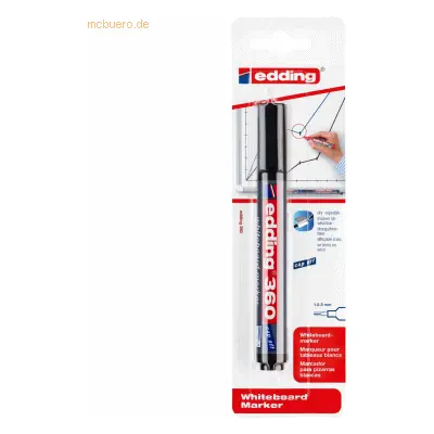 10 x Edding Whiteboardmarker edding 360 nachfüllbar 1,5-3mm schwarz Bl