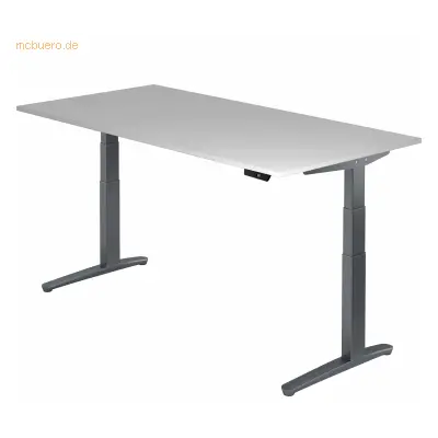 Mcbuero.de Sitz-Steh-Schreibtisch elektrisch 200x100cm Grau/Graphit