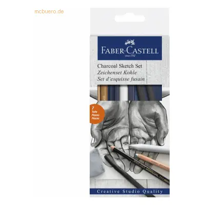 Faber Castell Zeichenset Kohle Sketch sortiert im Etui