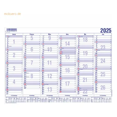 Güss Tafelkalender A5 12 Monate Kalendarium 2025