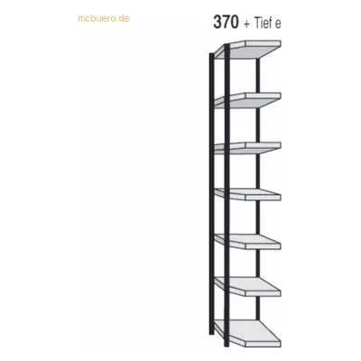 Kerkmann Magazin-Regal Stora 100 Eck-Regalfeld BxTxH 77x40x260cm schwa