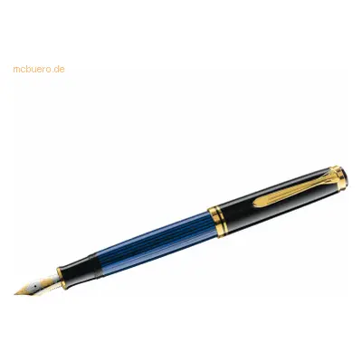 Pelikan Kolbenfüllhalter Souverän M800 Feder F schwarz/blau