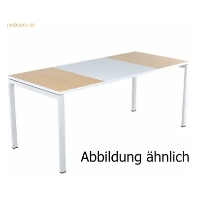 EasyDesk Schreibtisch HxBxT 75x180x80cm grau/buche