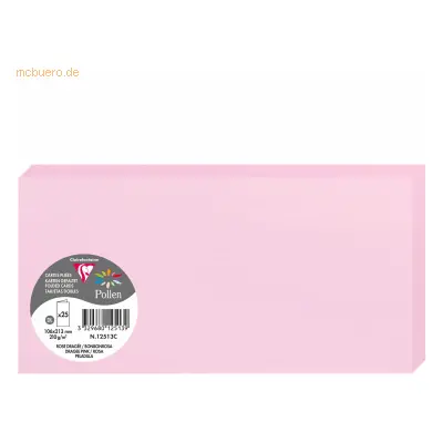 10 x Clairefontaine Doppelkarte Pollen DINlang 210g VE=25 Stück bonbon