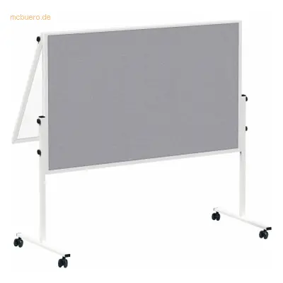 MAUL Moderationstafel Maulsolid klappbar Filz/Whiteboard 120x150cm gra