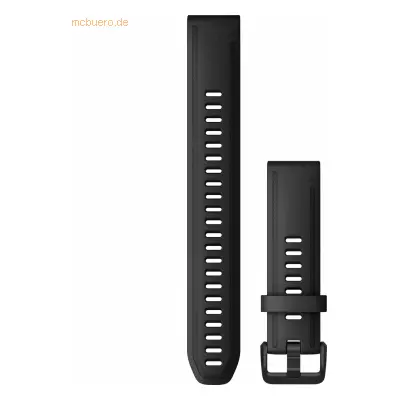 Garmin Garmin Ersatzarmband QuickFit 20 XL Silikon Schwarz/Grau