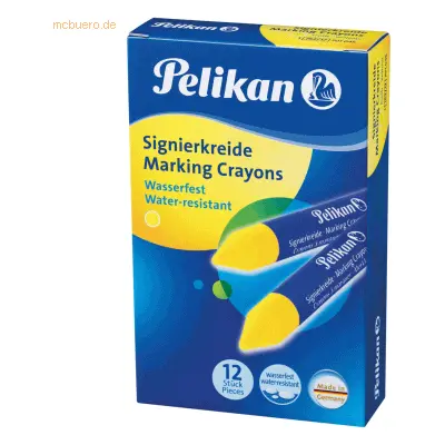 12 x Pelikan Signierkreide 762/12 gelb 12 Stifte