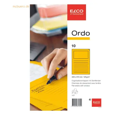 10 x Elco Organisationsmappe Ordo classico Papier A4 220x310 mm goldge