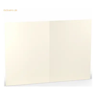 50 x Paperado Doppelkarte A5 hoch Ivory