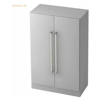 Mcbuero.de Schrank Solid 3OH BxTxH 80x42x127cm Griff CE Grau/Grau