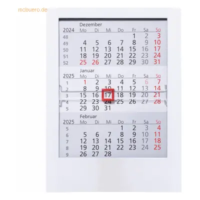 Güss 3-Monatstischkalender 13x16cm Kalendarium 2025