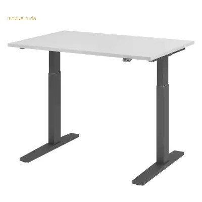 Mcbuero.de Sitz-Steh-Schreibtisch elektrisch 120x80cm Grau/Graphit