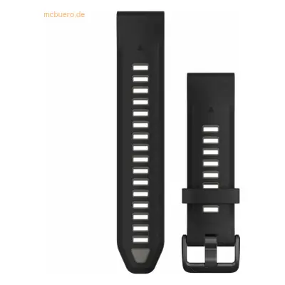 Garmin Garmin Ersatzarmband QuickFit 20mm Silikon Schwarz/Kieselgrau