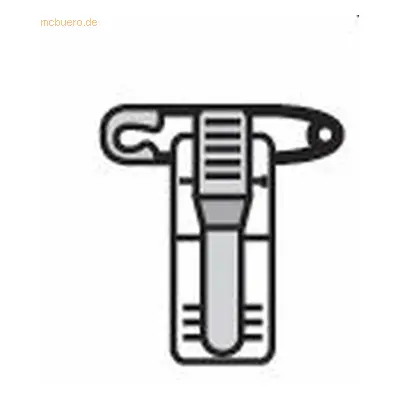 3L Kombiklemme für Namensschilder mit Nadel 13x22mm VE=100 Stück