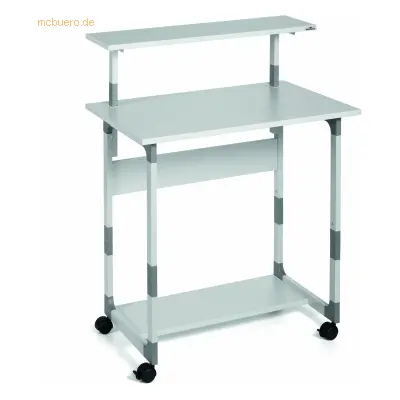 Durable PC Arbeitsstation System Computer Trolley 80VH grau