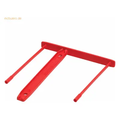 8 x Bankers Box Archivclip Bankers Box Kunststoff 105x90x10mm rot VE=1