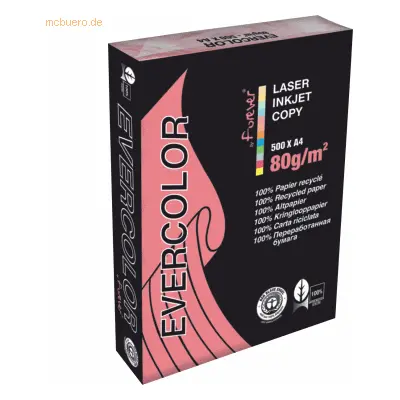 5 x Clairefontaine Kopierpapier Forever Evercolor DIN A4 rosa 80 g/qm