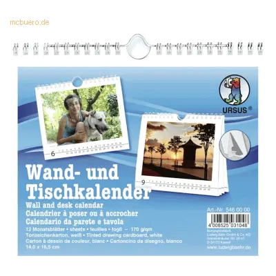 10 x Ludwig Bähr Wand- und Tischkalender 14x16,5cm weiß