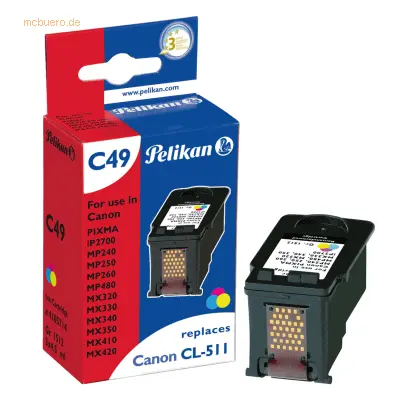 Pelikan Tintenpatrone kompatibel mit Canon Pixma MP240 (CL-511) farbig