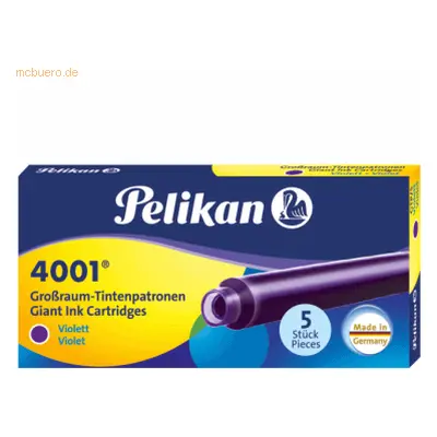 10 x Pelikan Tintenpatrone 4001 GTP/5 violett Etui mit 5 Patronen