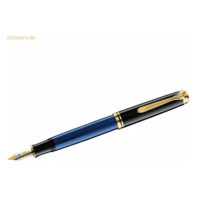 Pelikan Kolbenfüllhalter Souverän M600 Feder EF schwarz/blau