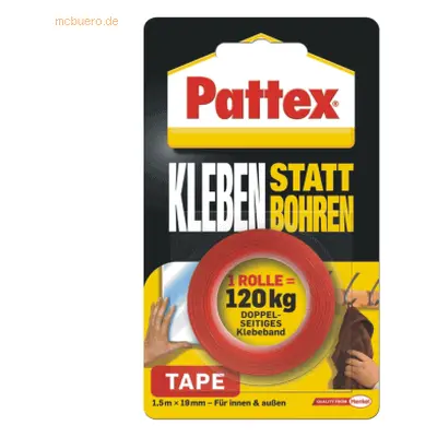 Pattex Klebeband Kleben statt Bohren 19mm x 1,5m