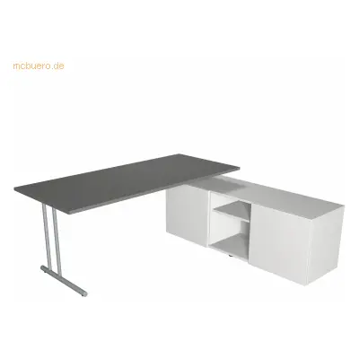 Kerkmann Schreibtisch start up BxT 180x80 mit Sideboard grafit