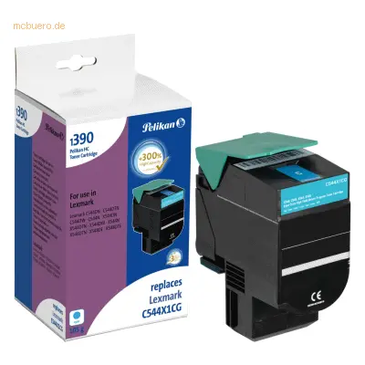 Pelikan Toner-Kartusche kompatibel mit Lexmark 544X1CG cyan Typ 1390C