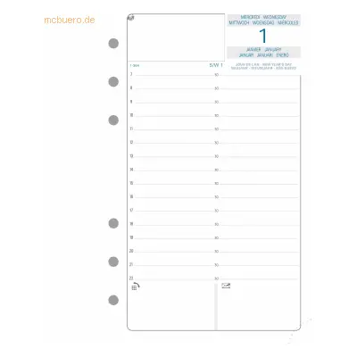 Quo Vadis Timer Kalender 1 Tag/Seite 10,5x17,2cm 2025