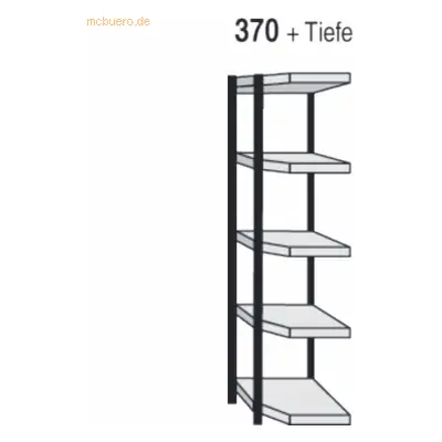 Kerkmann Magazin-Regal Stora 100 Eck-Regalfeld BxTxH 97x60x190cm schwa