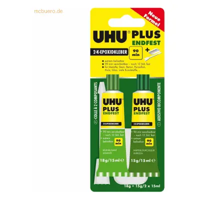 Uhu 2-Komponenten-Epoxidharzkleber plus endfest Tube 33g