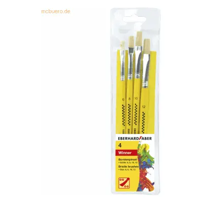 10 x Eberhard Faber Pinsel-Set VE=4 Stück 4x Flachpinsel