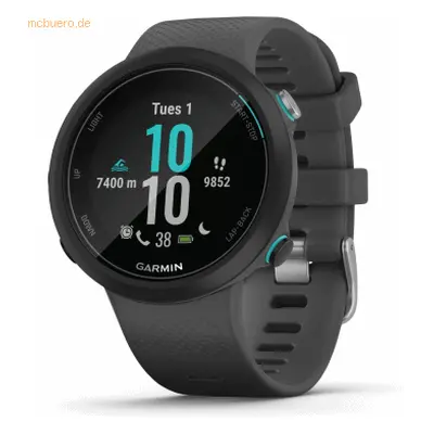 Garmin Garmin Swim2 mit Silikon-Armband 20mm Schiefergrau/Schwarz