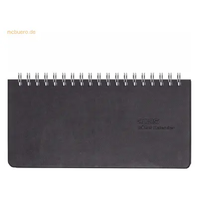 Güss Tischkalender 17x8cm 1 Woche/2 Seiten schwarz 2025