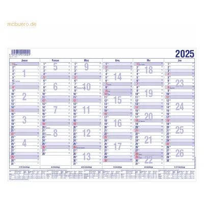 Güss Tafelkalender A4 12 Monate Kalendarium 2025