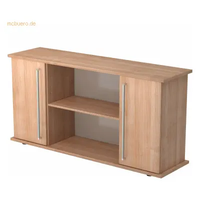 Mcbuero.de Sideboard SB 2OH 2 Türen BxTxH 166,1x44,8x84cm Griff CE Nus