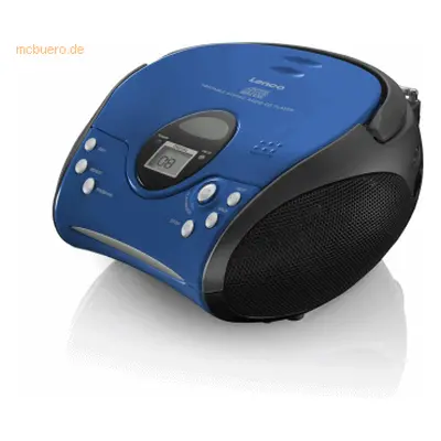 Lenco LENCO SCD-24 Stereo UKW-Radio mit CD-Player, blau/schwarz