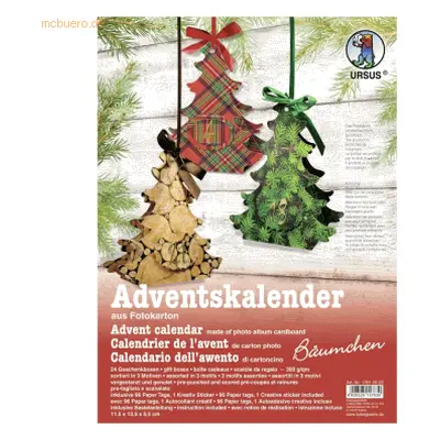 Ludwig Bähr Adventskalender-Set Geschenkboxen Bäumchen 11,5x13,5x5,5cm