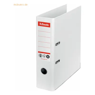 10 x Esselte Ordner No.1 klimaneutral Papier A4 75mm weiß